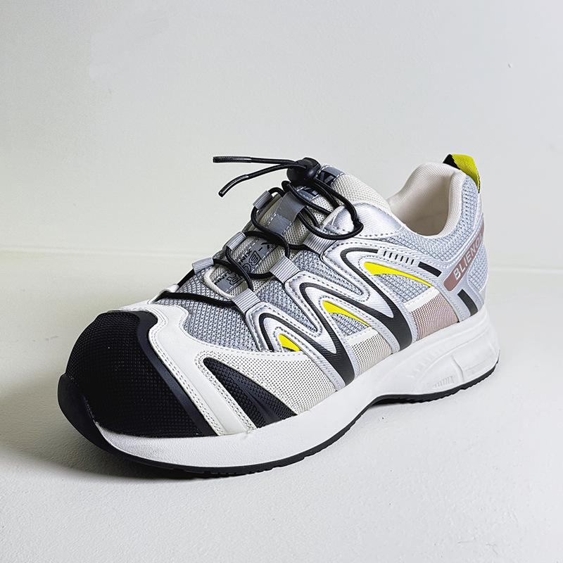 Daddy Shoes Girl 2025 Autumn New Breathable Thick-soled Mesh Sneakers Graffiti Muffin Sole Single Shoes Casual Shoes Women
