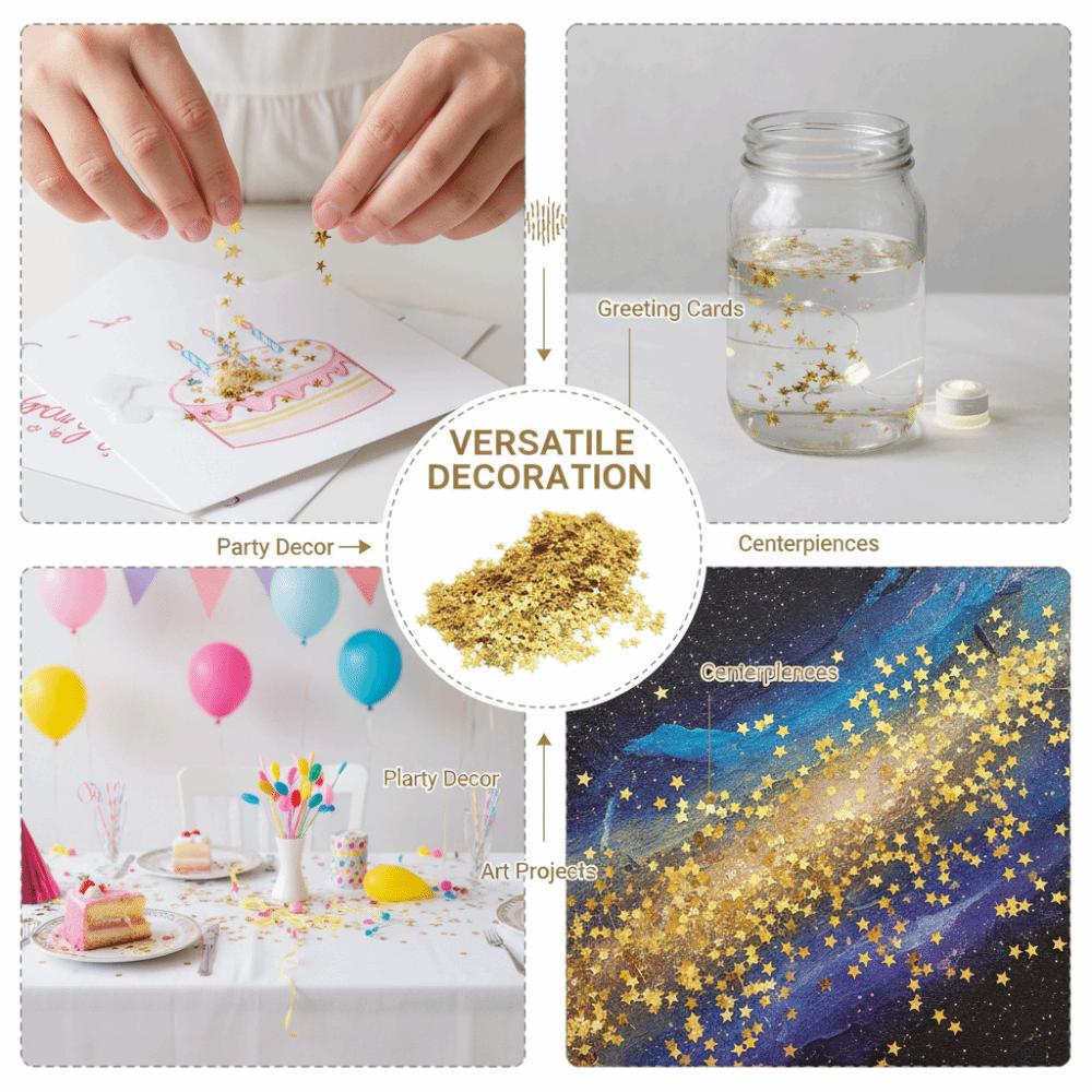 60g PVC Material Star Confetti 10mm Size Confetti Decorative beads Party Decoration