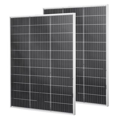 2 Piezas de Paneles Solares Bifaciales de 100W, Módulo Fotovoltaico Monocristalino Tipo N de Alta Eficiencia del 23% con Salida MC4 y Marco de Aluminio