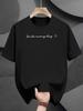 T-shirt with Smile Every Day Print - Black Casual Summer Tee