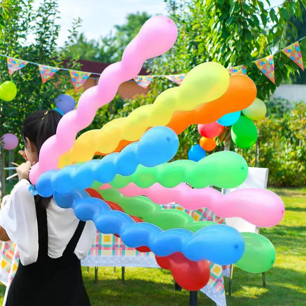 Formemory Twist Balloons 100 Pieces Multi-Color Helium Gas Air Inflatable Balloons Art Decoration for Parties Weddings Festivals and Events