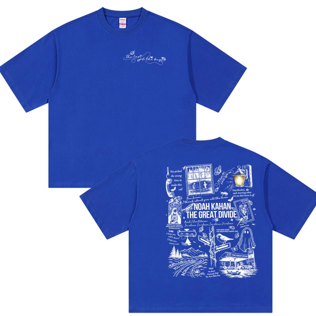 Noah Kahan The Great Divide Tour 2026 Double Sided Print Tee Shirts Unisexs Casual Fashion Cotton Short Sleeve Tshirt Streetwear