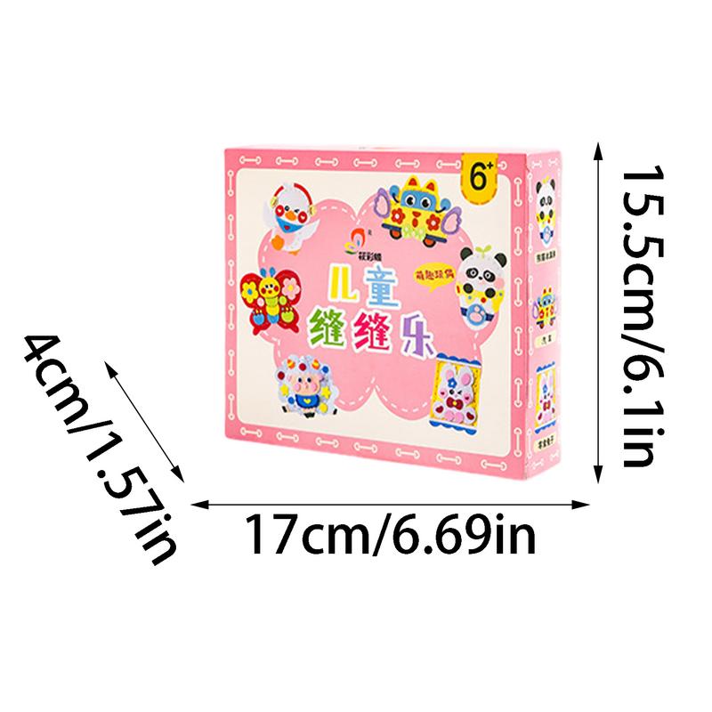 Children Sewing Kit Cute Sewing Kit for Children Art and Craft Learning Toys Beginner Sewing Kit Fine Motor Skill Toys for Boys