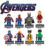 High-quality Abs Plastic Avengers Superhero Building Blocks 8 Different Characters In One Set