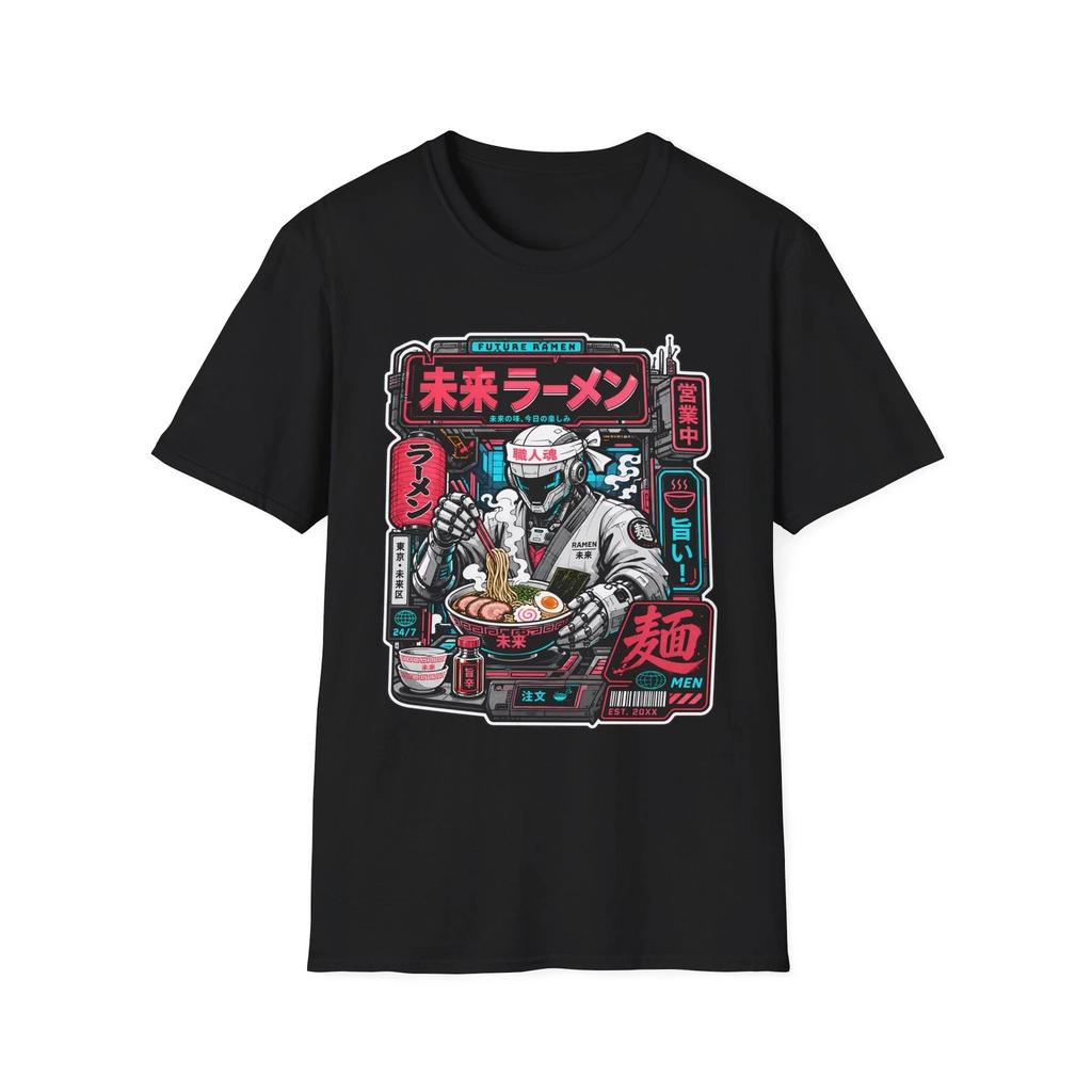 Cyberpunk T-shirt| Futuristic Japanese Noodle Design, Street Wear, Unisex Tee