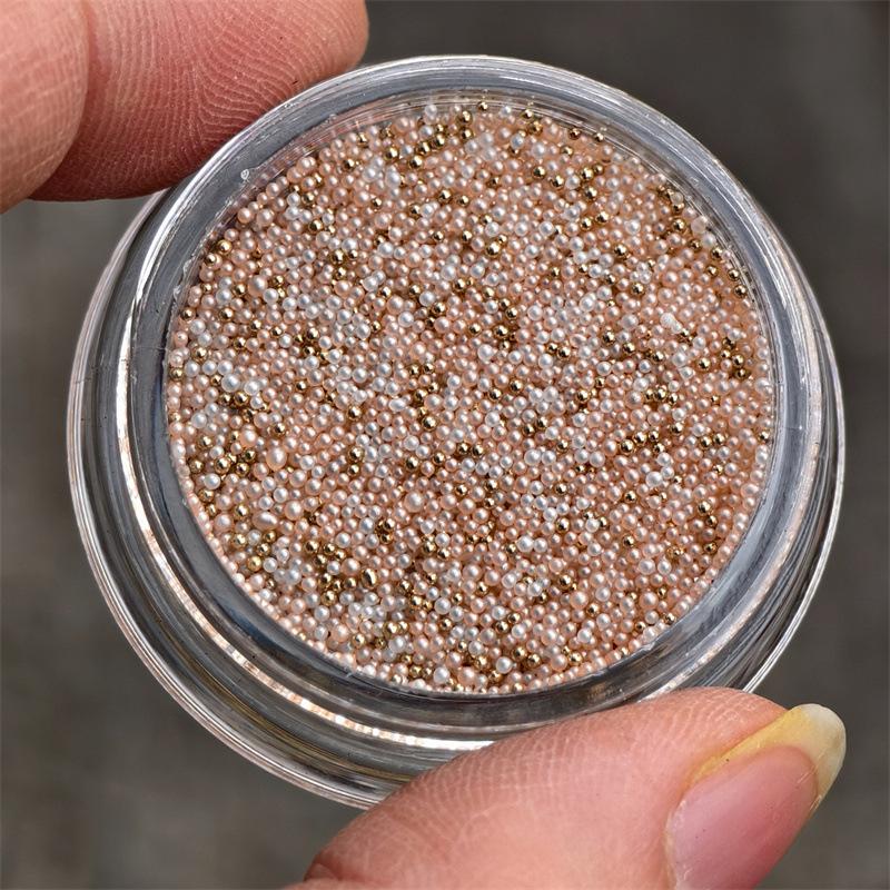 Korean Iridescent Mini Steel Beads Nail Decorations