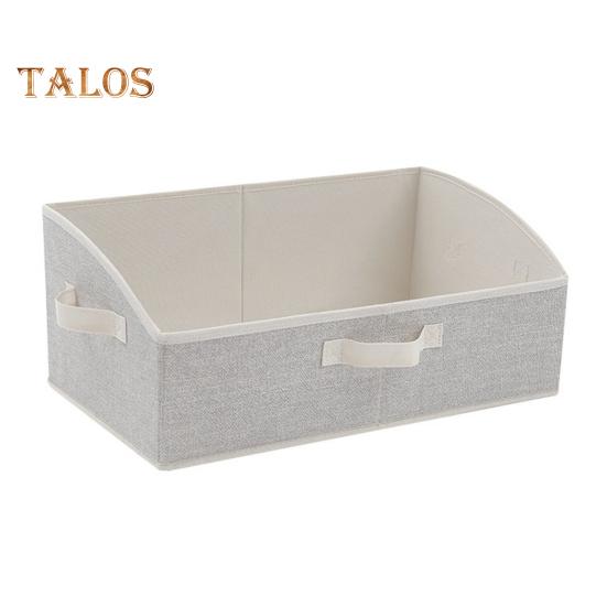 

1/2 шт. Корзины для хранения большой емкости, легкий доступ, складные контейнеры для одежды, коробка, трапециевидный органайзер для шкафа, ящики с ручками 1pc бежевый