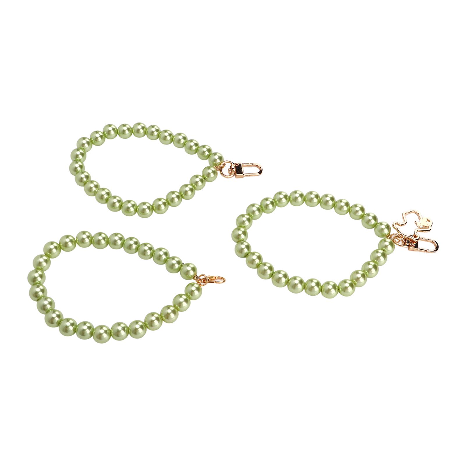 

Beaded Phone Lanyard 12mm 3 Styles Resin Pearl Design Elegant Durable Widely Used Beaded Phone Charm for Phone Keychain