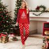 Family Matching Christmas Pajama Sets with Neck Long Sleeve Tops and Pants for Parents and Kids