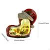 Christmas Music Box with Lights Statue Seasonal Collectible Ornament Resin Unique Decoration
