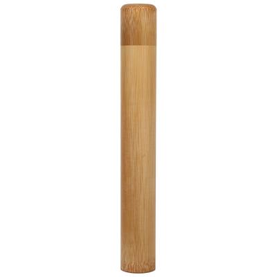 1 stuks Ronde Draagbare Handgemaakte Natuurlijke Bamboe Thee Pot Opberg Houder Container Doos (2.5 x 23cm )