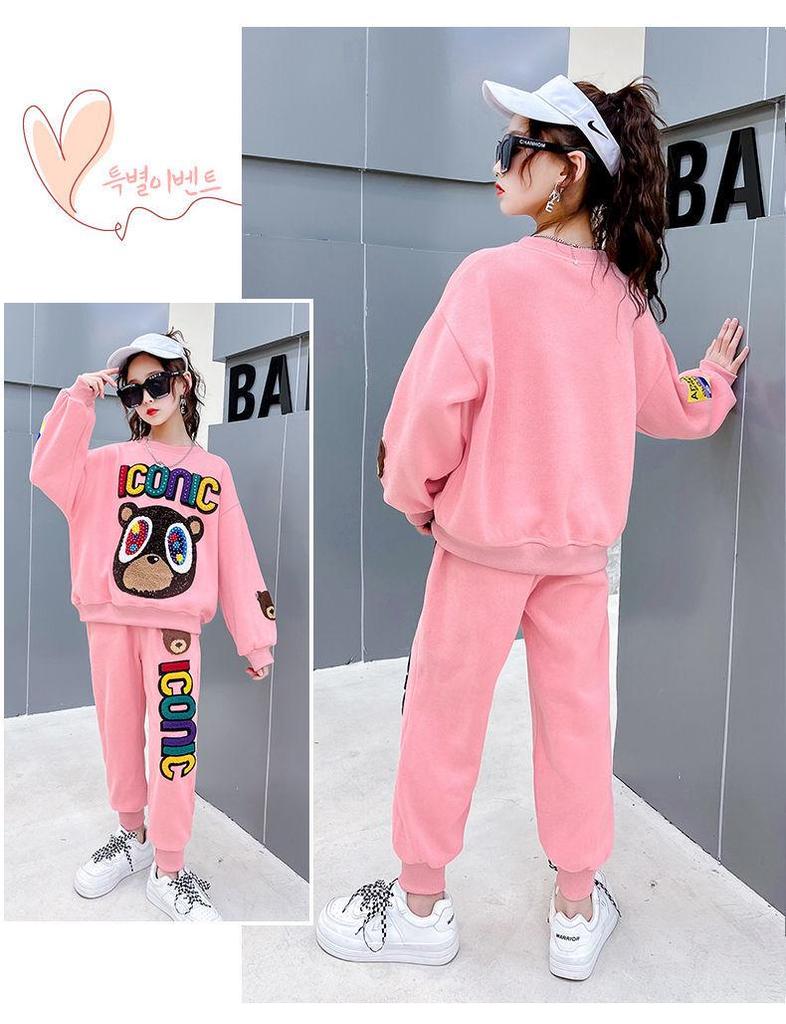 Stylish Spring Two-Piece Suit for Girls - Trendy, Fashionable, and Perfect for Mid-to-Large Children