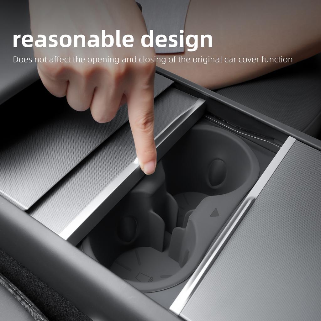 For Tesla Model Y Juniper YL 2026 Water Cup Holder Silicone Cup Holder Central Control Water Cup Holder Interior Accessories