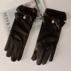White Romantic Bridal Short Satin Gloves Girl Formal Tea Party Elegant Dress Pearl Wrist Bow Gloves Wedding Accessories