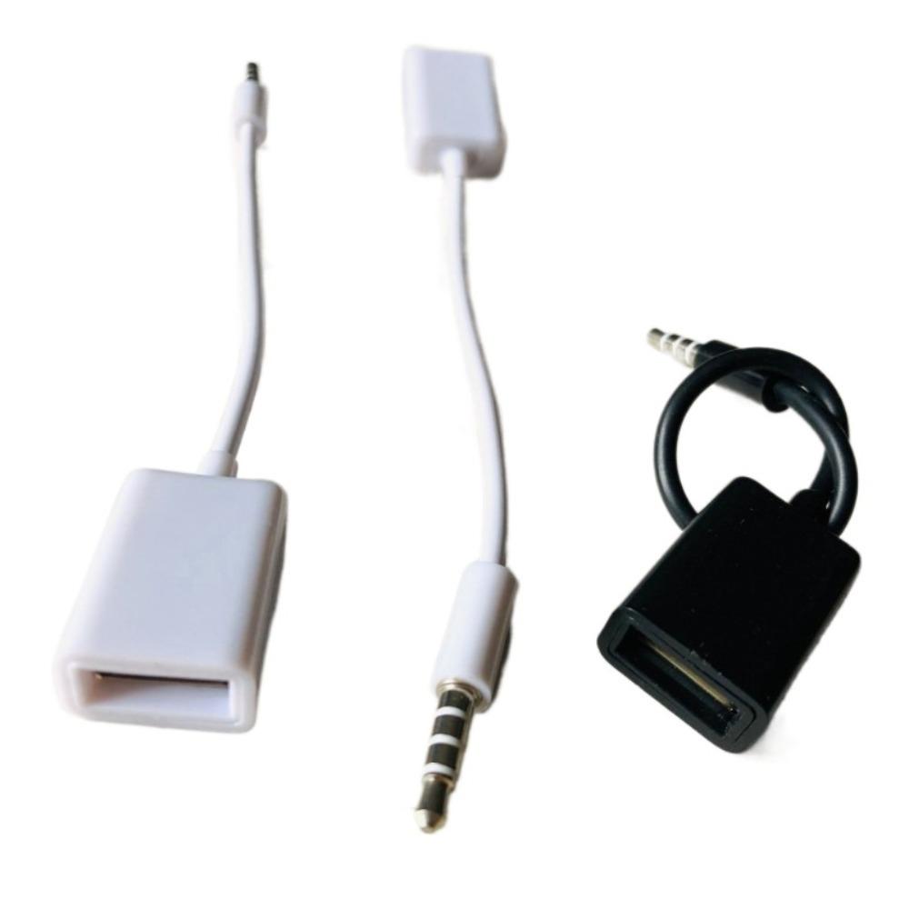 AUX Audio Usb Female To 3.5mm Car Audio Cable 3.5MM To USB Female Adapter Cable  USB Flash Drive