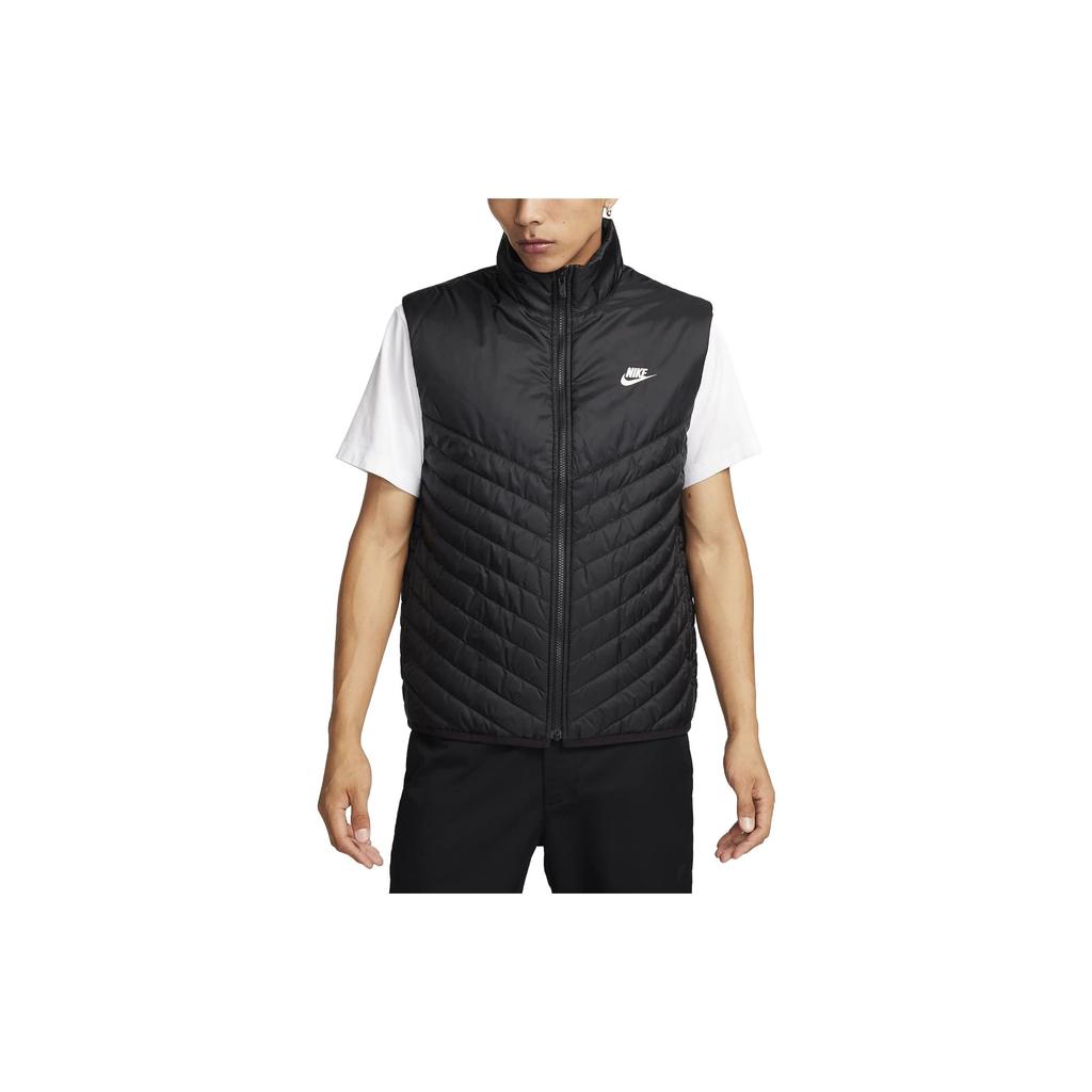 Nike Solid Color Stand Collar Zipper Sleeveless Vest Men Vests Black FB8202-011