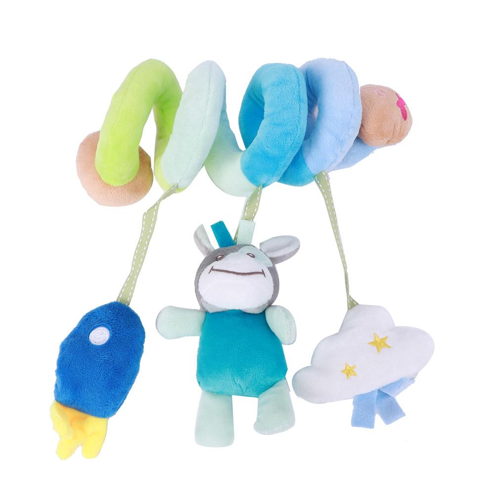Infant Spiral Activity Toy Hanging Baby Crib Plush Toys for Stroller Crib Car Seat