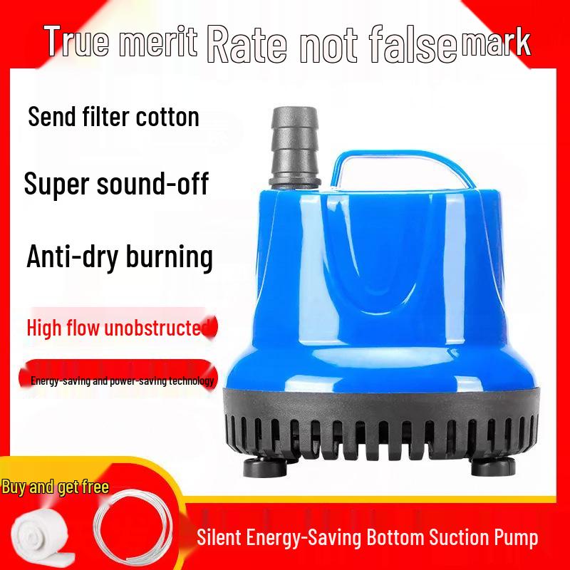 Leise Tauchpumpe für Aquarien und Schildkrötenbecken - Effiziente Wasserzirkulation und Kotabsaugung