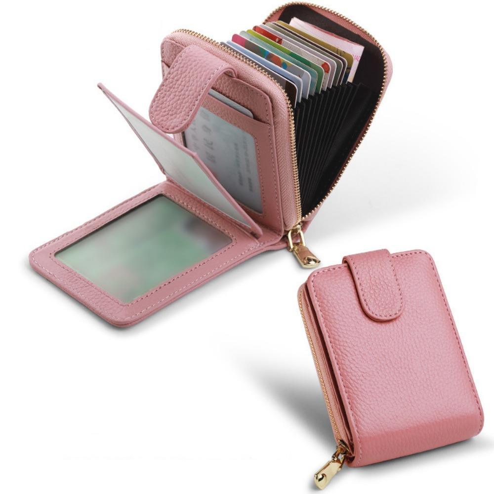 with Buckle Men's Zipper Wallet 11/16 Slots Portable Coin Purse PU Leather Card Holder  Female