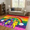HD R-Rainbow Friends Game Cartoon Living Room Non-Slip Area Rug Carpet for Bedroom Playroom Sofa,Easy Clean Home Decor Doormat