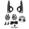 LED Fog Light For Toyota Yaris Vitz US type 2018   with Wires Switch Harness Kit angel eyes Fog lamp cover Chrome