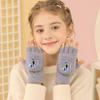Plush Flip-Top Faux Mink Velvet Half-Finger Gloves - Thick Warm Knit for Autumn/Winter Writing
