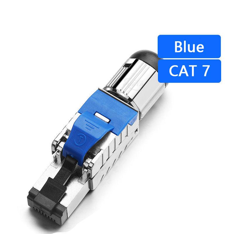 2PC RJ45 CAT6 CAT6A Cat7 CAT8 CAT 8 Connectors ToolFree Zinc Alloy Shielded 40G Ethernet Termination Plugs for 23AWG SFTP Cables
