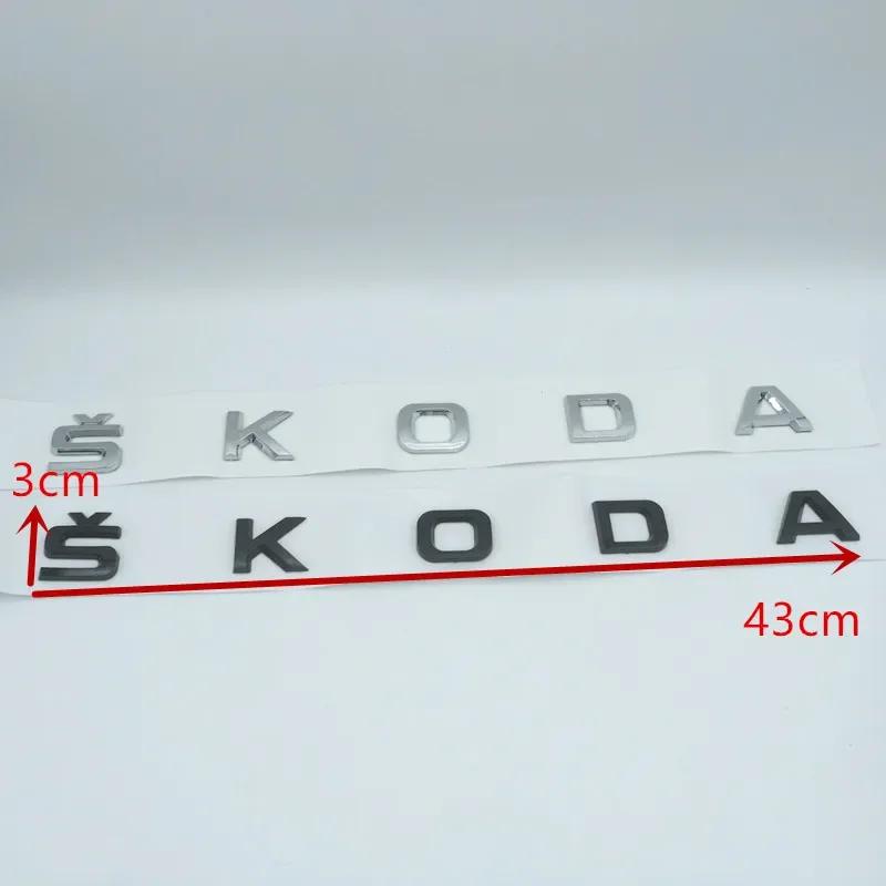 Car Sticker 1pcs 3D ABS High Quality Car Letter Front Hood Emblem Rear Tail Trunk Decals Badge Sticker Decal Styling For Skoda   NL6