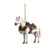 Christmas Pony Ornament 2D Acrylic Hanging Decor for Car And Tree Cute Horse Design Holiday Gift for Kids