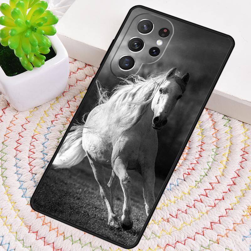 Running Animal Horse TPU Phone Case For Samsung Galaxy Note 10 Pro S26 S25 S24 S23 S22 Ultra Plus S21 FE S20 Shockproof Cover
