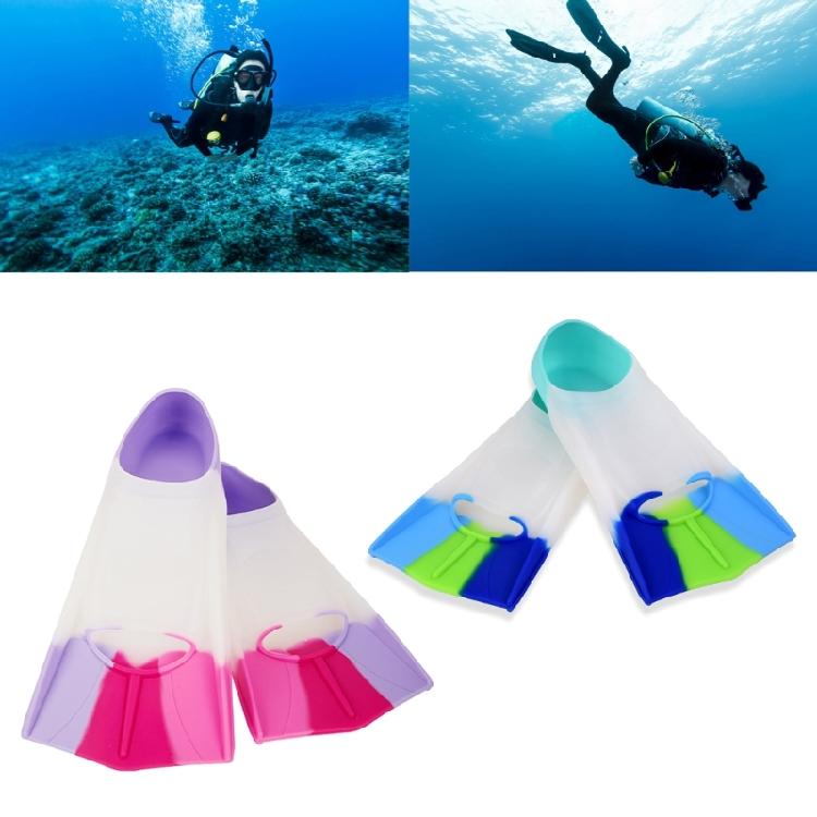 Silikonowe płetwy pływackie Rozmiar podróżny Płetwy do nurkowania Wodoodporne buty do wody Krótkie płetwy do snorkelingu Do pływania na basenie Wytrzymałe