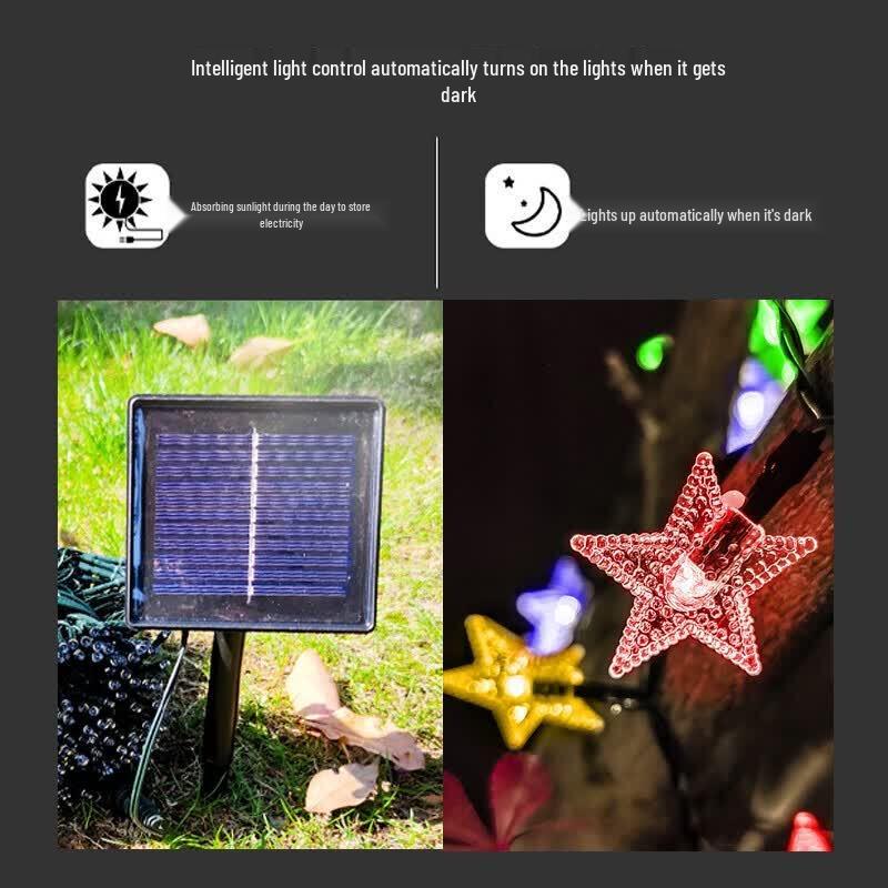 Enpufike Solar LED Star String Lights