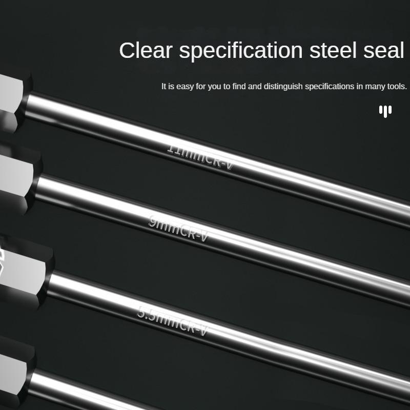 Screwdriver Socket Wrench Set M5 M4 External Hex Screwdriver  Hexagonal Nut Key Extend Driver 5.5 8 10 13 14 7mm Hand Tool