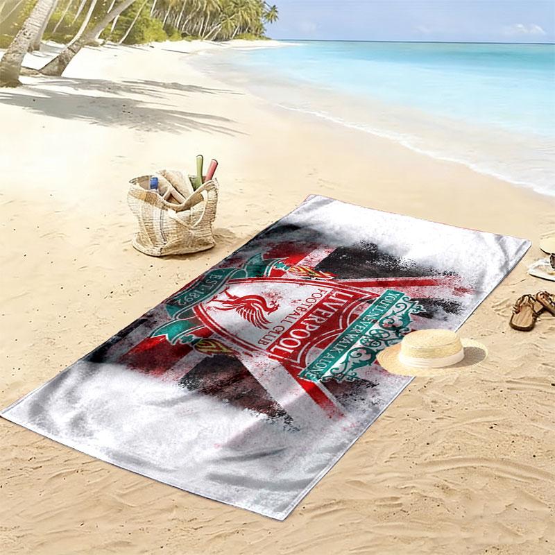 Liverpool Print Beach Towel, Large Soft Quick Dry Towel for Beach Camping Swimming