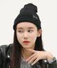 Taimseullib Heartbeat Label Beanie Black Tnr06601