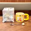 Vysoce hodnotný roztomilý hrnek s Medvídkem Pú pro pár, keramický pohár na vodu, dětský hrnek na mléko a kávu, dárek k narozeninám, dárková krabička