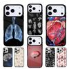 Capa de telemóvel com Órgãos Humanos Médicos Cérebro Rim Compatível com iPhone 17 16 15 14 13 12 11 Pro Max 17 Air cover