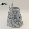 Makeup Brush Holder Castle Shape Pen Holder, 3D Printed Desk Organizer for Pens, Pencils, Desktop Brushes, Decorative Pencil Storage Cup Home