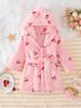 Children's Thickened Coral Fleece Robe – Flannel Bathrobe for Boys & Girls, Infant To Medium Sizes, Suitable for All Seasons