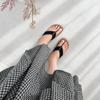 Melting Brown Women Suede Strap Daily Flip Flop Slipper 3color
