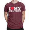 I Love My Girlfriend I Heart GF T Shirt for Men 100% Cotton Cool T-Shirt Round Collar Tee Shirt Short Sleeve Clothing New