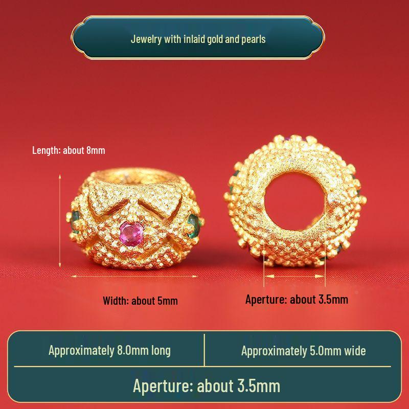 Vintage Brass Filigree Pearl Spacer Beads for Handmade DIY Bracelets