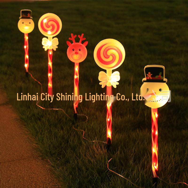 2025 Solar Weihnachts-Weihnachtsmann und Schneemann Leuchtende Lichterkette für Außendekoration