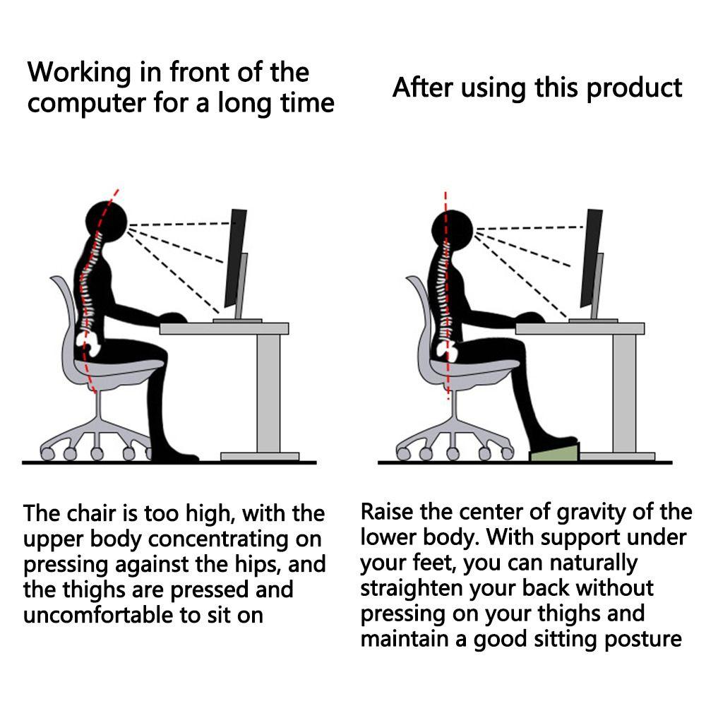 Ergonomická podnožka Stolička Odolná Pod stůl Podnožka Pohodlná Masážní podnožka Ložnice