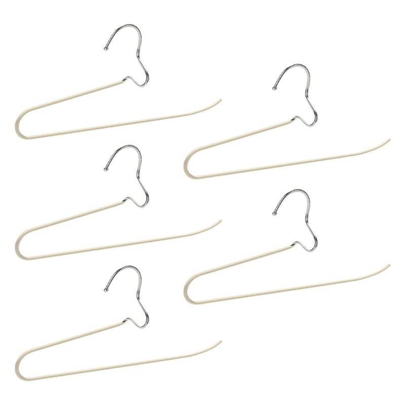 

5pcs Portable Unisex Pants Hanger Space Saving Design Hanger With Nonslip Rubber Coating For Jeans And Scarves 1