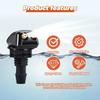 2PCS Car Windshield Wiper Washer Spray Nozzle Fits Most Car Models Car Dual Holes Windshield Washer Nozzle Water Spray