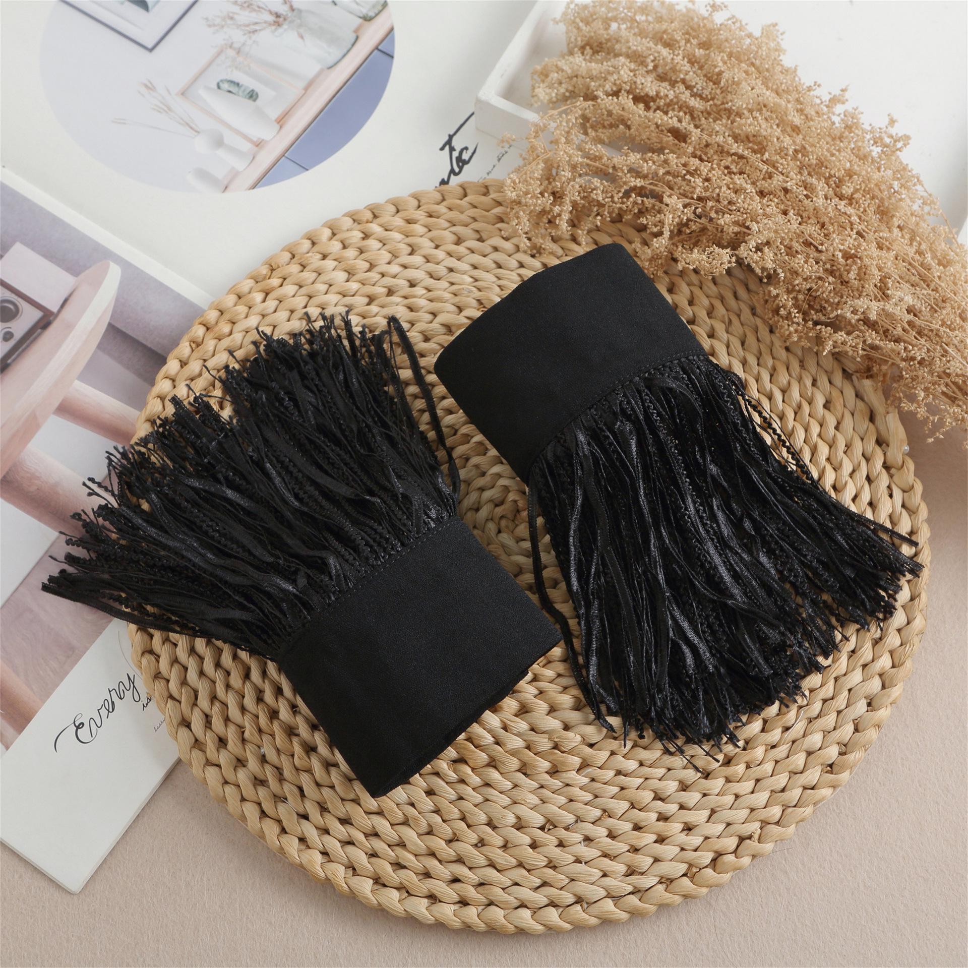 

Черные готические перчатки с рукавами-кисточками для свадеб, Рождества и зимних мероприятий One Size чёрный