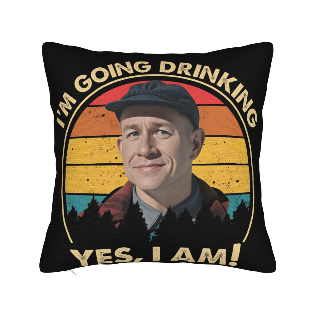 Charlie Hunnam Ed Gein Im Going Drinking Yes I Am Christmas Pillow Case  Graphic Pillow Cover Funny Pillowcases Living Room Sofa