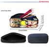 3Pcs Set School Backpack with Front Pocket, Crossbody Bag & Pencil Bag, Cartoon NARUTO, Lightweight for Boys & Girls Ages 6-10