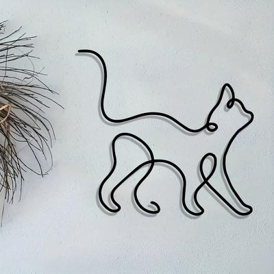 Vintage Katze Metallwandkunst Skulptur Muttertagsgeschenk Heimdekoration für Katzenliebhaber